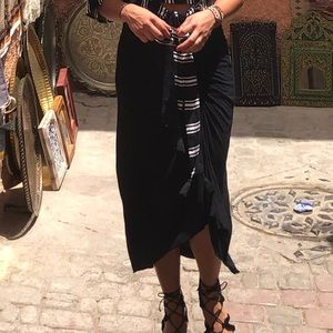 All saints midi skirt black